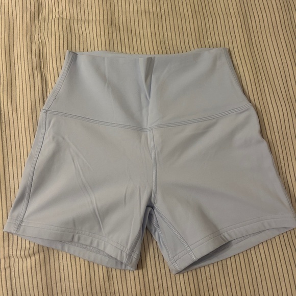 Lululemon Light Blue Bike Shorts - Picture 1 of 3
